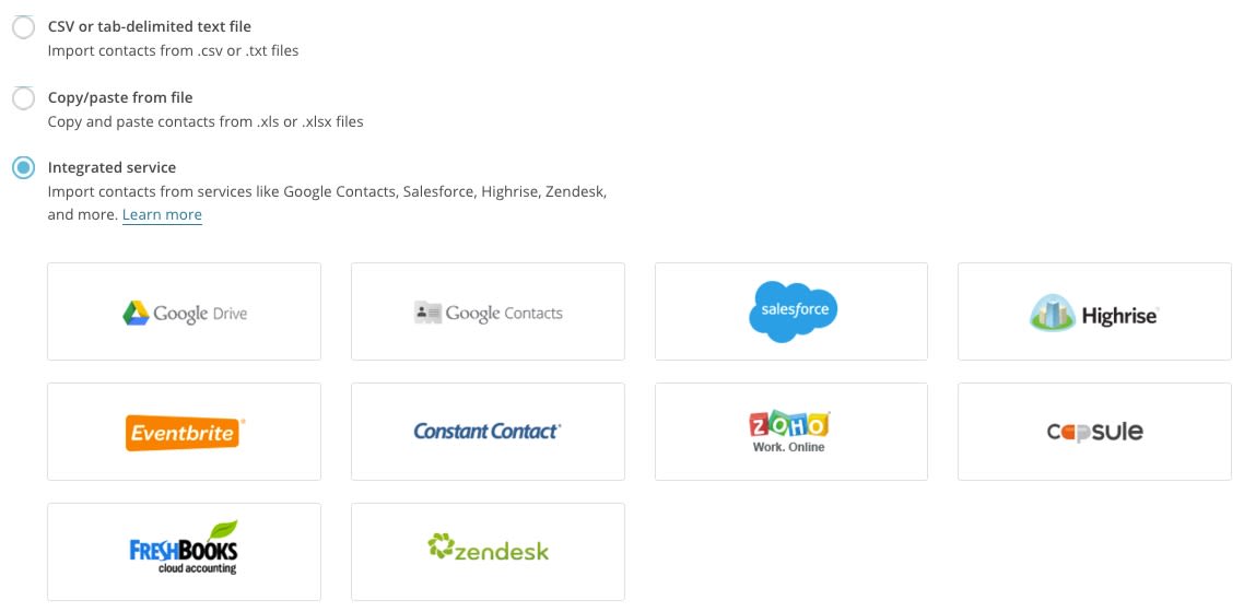 Import Subscriber Page in Mailchimp